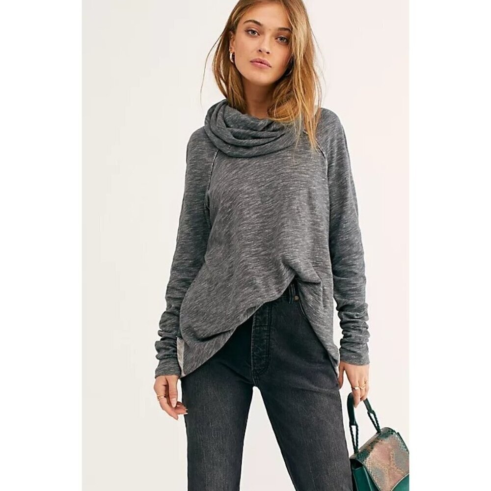 Free People Beach Women's Cocoon Cowl Long Sleeve Pullover Size XS/S